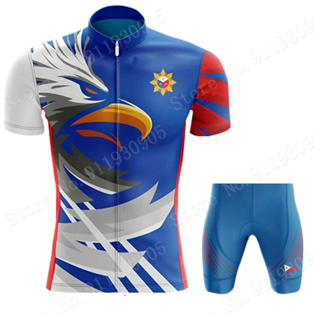 PHILIPPINES National Cycling Jersey Set Summer Pilipinas Clothing Road Bike Shirts Suit Bicycle Bib Shorts MTB Ropa Maillot