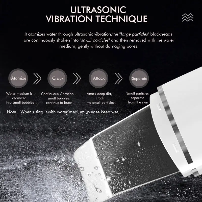 4 in 1 EMS Ultrasonic Skin Scrubber Vibration Facial Spatula Peeling Shovel Ion Acne Blackhead Remover Clean Cavitation For Face