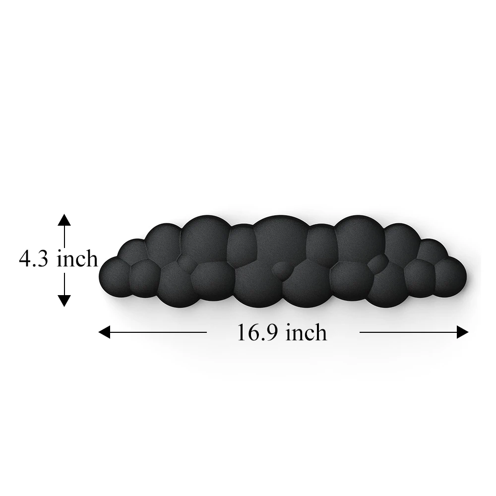 Poggiapolsi Per Tastiera Cloud, In Morbida Pelle, Con Supporto In Memory Foam Per Una Digitazione Facile Sollievo Dal Dolore Antiscivolo E Long~p133246626