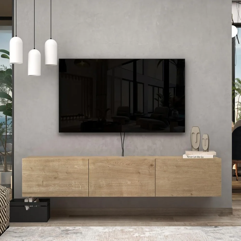 Floating TV Stand, TV Stand up to 75 inch TV, Floating TV Stand Wall Mounted, Floating Entertainment Center 2