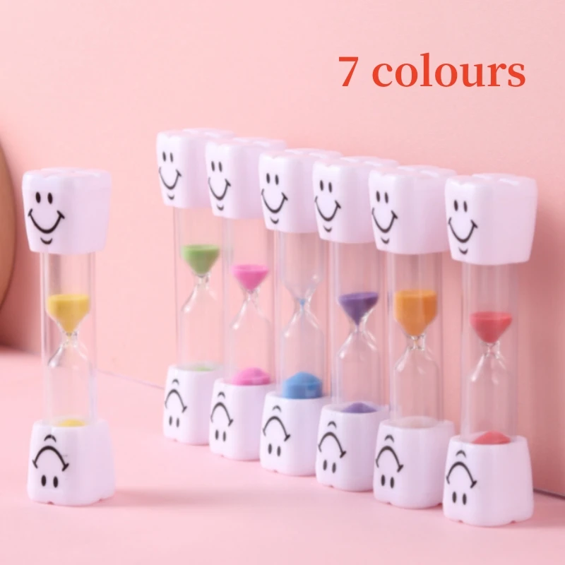 3 Minutes Brush Teeth Hourglass Timer Sand Clock Home Desk Drop-proof Hourglass Decora Sand Tray Children's Stress Relief Toys 3