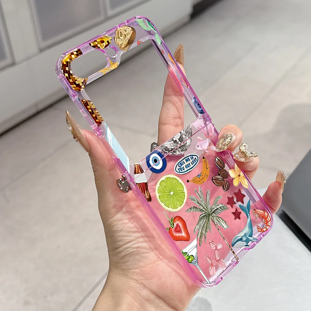 Seaside Scenery Wine & Lemon Semi-Transparent Phone Case