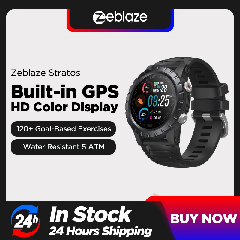 Zeblaze Stratos Gps Watch Builtin 4satellite/3modes Gps Heart/spo2