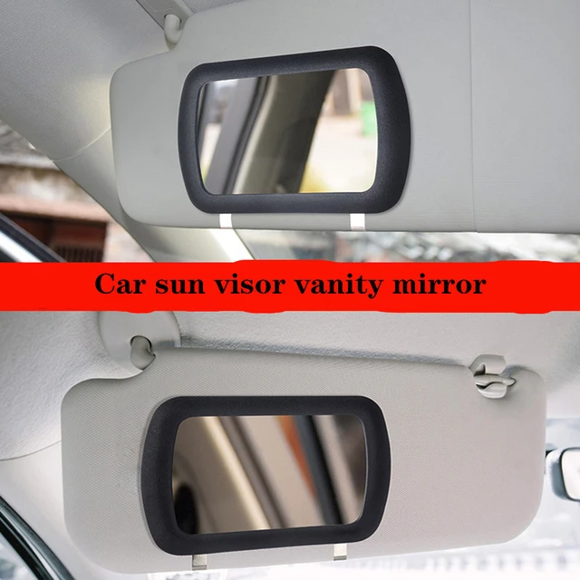 Miroir de courtoisie de voiture en acier inoxydable, pare-soleil