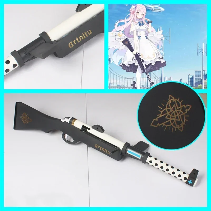 

Anime Game Blue Archive Misono Mika Cosplay Gun Weapon Prop Women Halloween Party Carnival Role Play Wing Long Pink Wig Hair