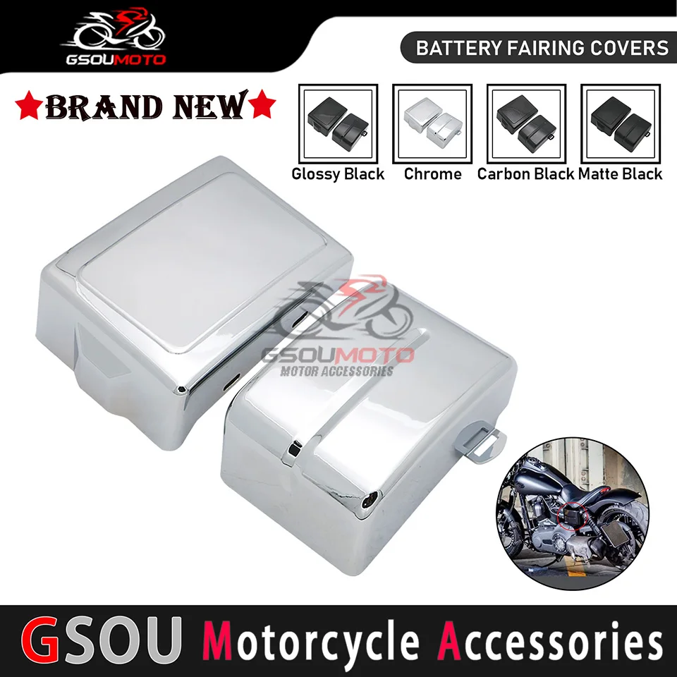 Chrome Battery Side Covers For Harley Dyna Models 2006-2017 - ABS