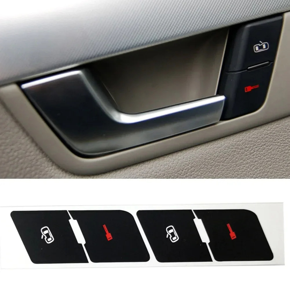 Car Overlay Replacements For A4 B6/B7 Sunlight Button Central Lock Overlay Package Content Black Overlay Characters Light Penetration