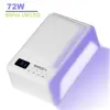 Nail Lamp With Hand Pillow 72W Nail Dryers Gel Lamp for Curing All Gel Nail Polish 60Pcs Beads UV LED Nail Lamp for Nail UV Art 1