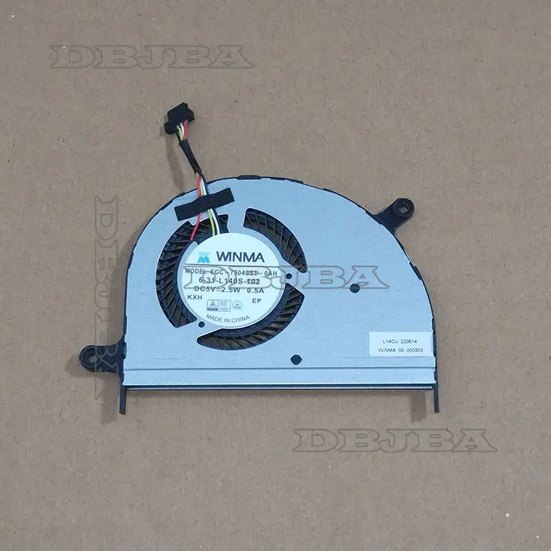 

Вентилятор ЦП для ноутбука EGC-75040S1-0AH 6-31-L140S-102 L14CU DC5V 2,5 W 0.5A