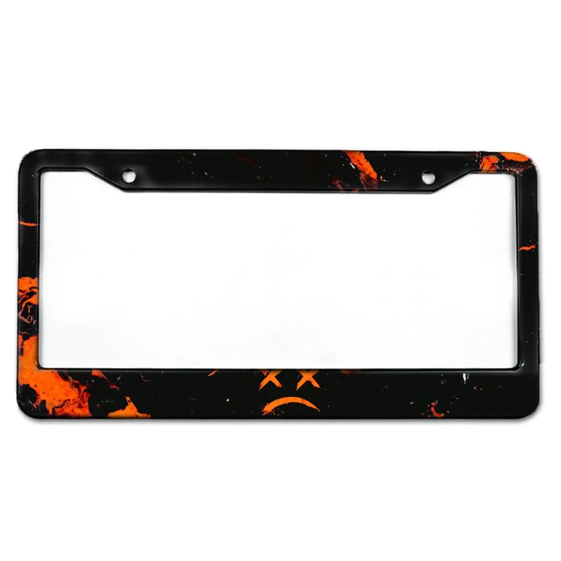 Sleek Chrome License Plate Frame - Universal Fit, Durable Black Finish