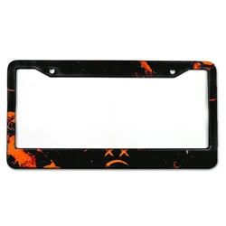 Sleek Chrome License Plate Frame - Universal Fit, Durable Black Finish (3)