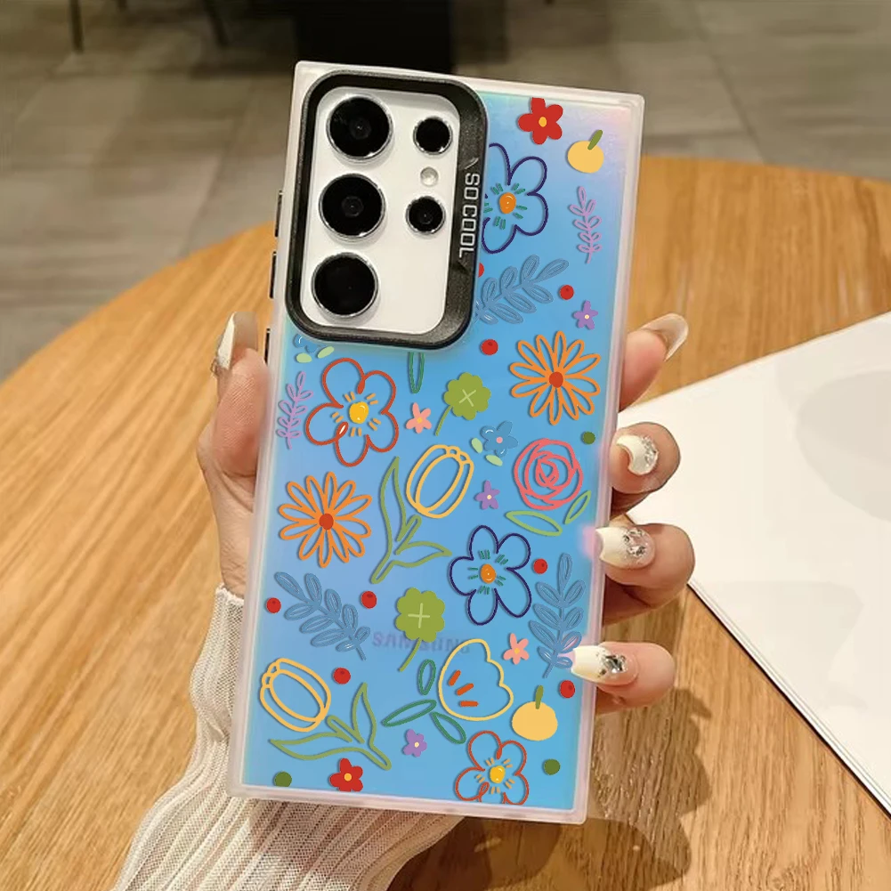 Matte TPU Phone Case with Marble Smiling Face Design - Hard Back Cover