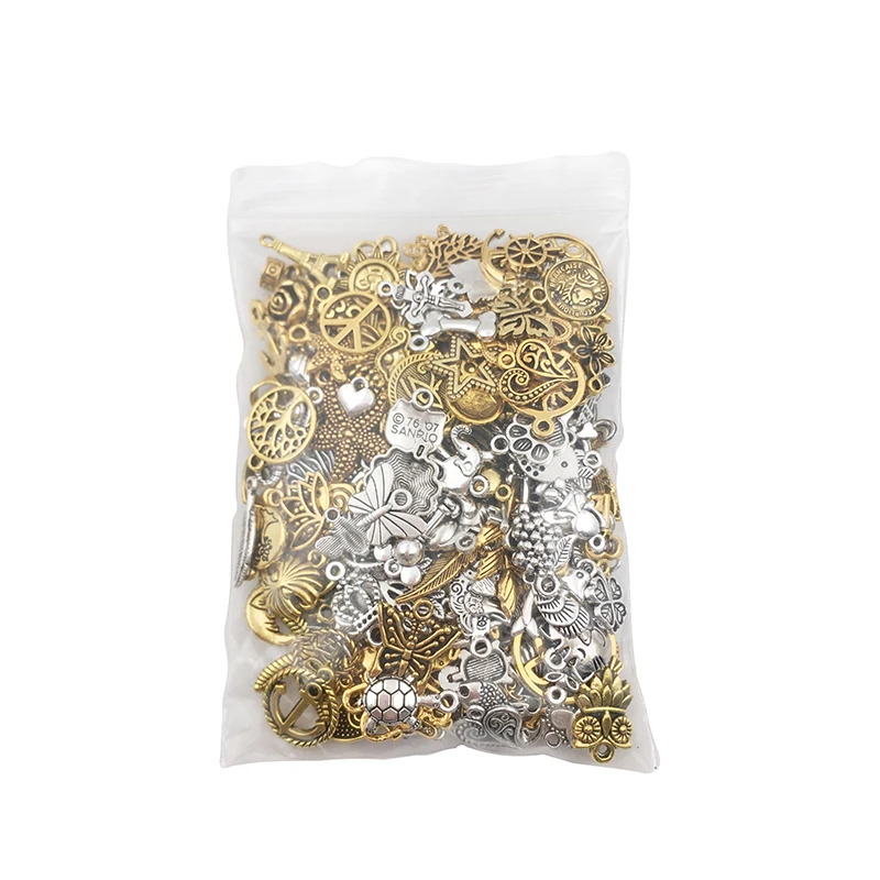 200pcs/Lot Zinc Alloy Gold Tibetan Silver Mix Charms Animal Pendant for DIYNecklace Bracelet Jewelry Making Craft Accessories