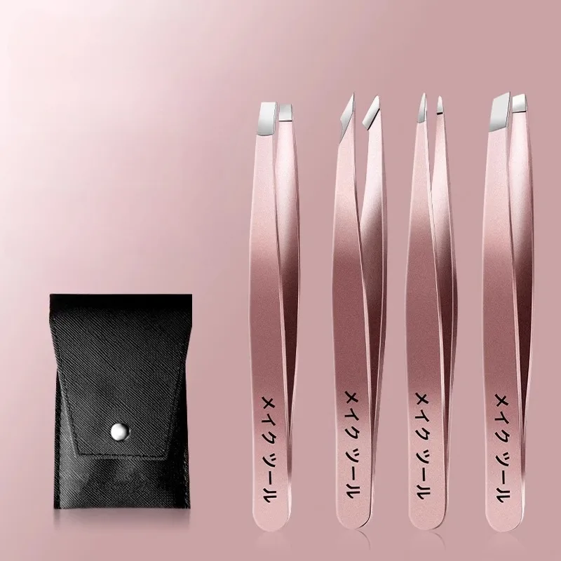 CMGF Eyebrow Clip Small Tweezers, Beard Plucking High Precision Eyebrow Trimming Kit, Plucking Pliers False Eyelash Tool 2