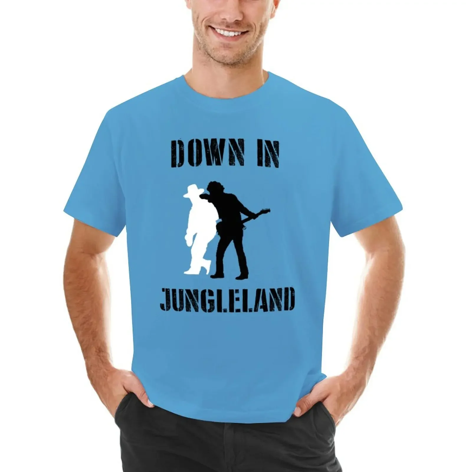 Down In Jungleland T-Shirt Heavyweights Shirts Graphic Tees Customizeds Blacks Fruit Of The Loom Magliette Da Uomo