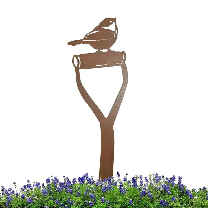 

Металлическая Птица для сада, железная стоячая птица для сада, деревенский колышек, реалистичный Ландшафтный декор, аксессуары для террасы, лесного двора