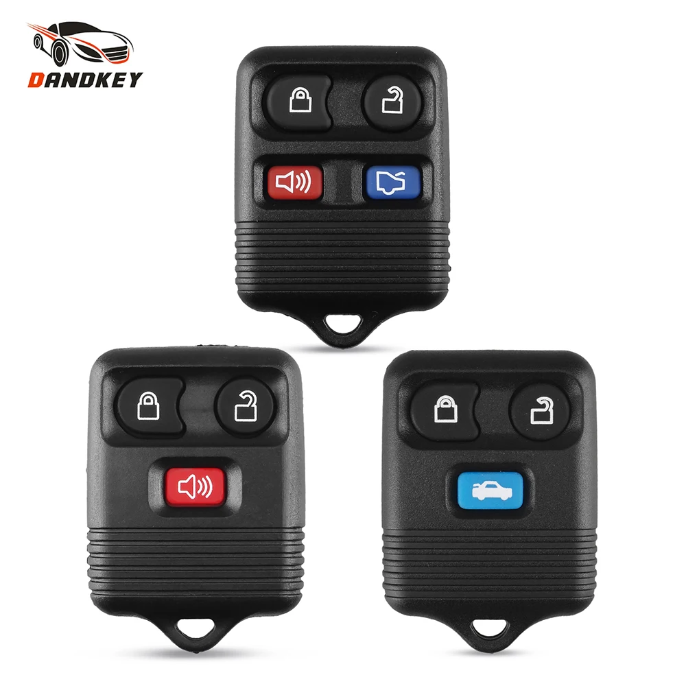 Dandkey 3/4 Buttons Car Remote Key Shell Case Fob for Ford Mustang