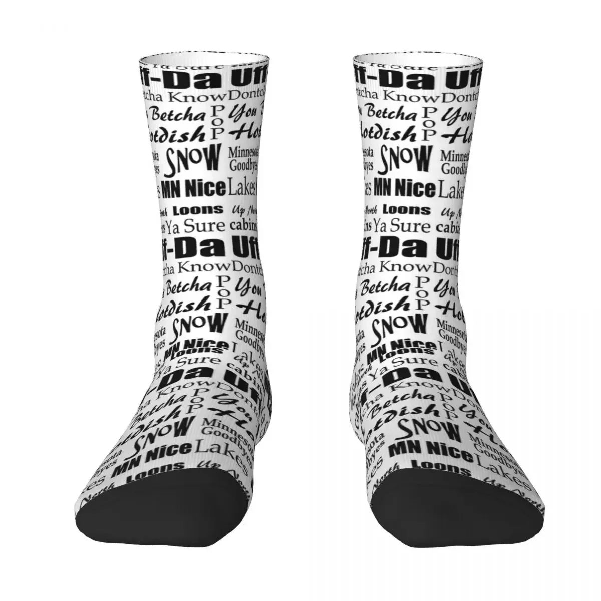 

All Seasons Crew Stockings Minnesota Sayings - Minnesotans Socks Harajuku Crazy Hip Hop Long Socks for Men Women Christmas Gifts