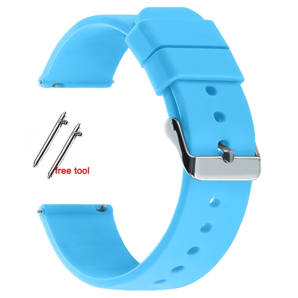 Versatile Silicone Watch Strap - Multiple Sizes Available