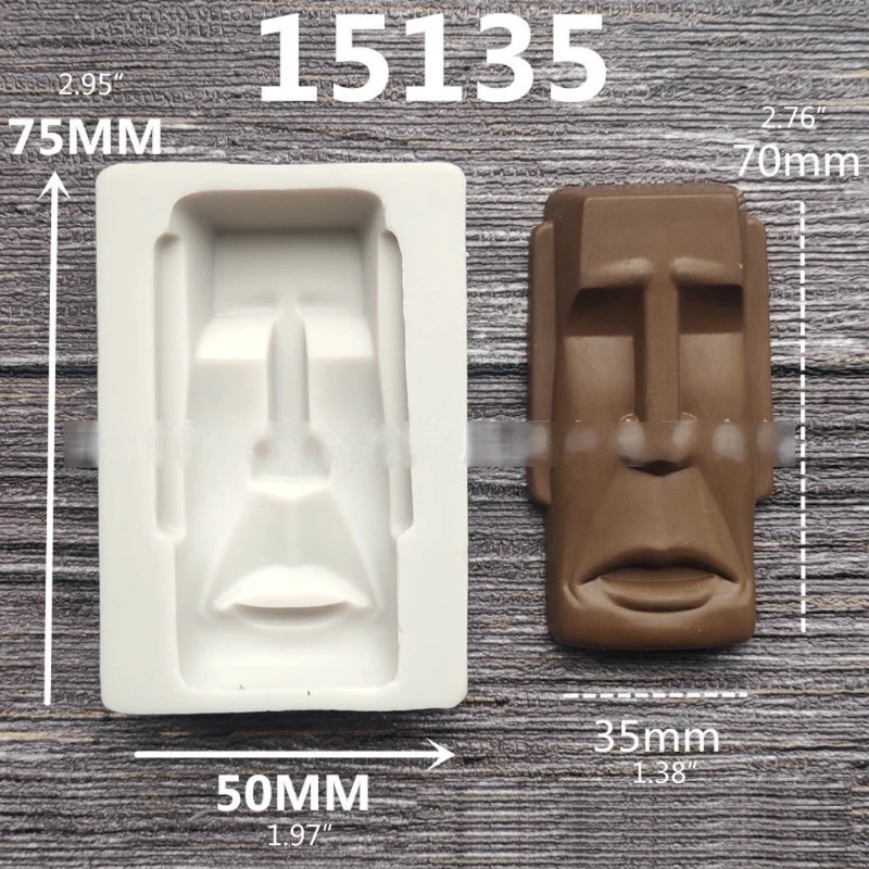 3D Moai Monolith Baking Mold Silicone Cake Decorating Tools Fondant Mould