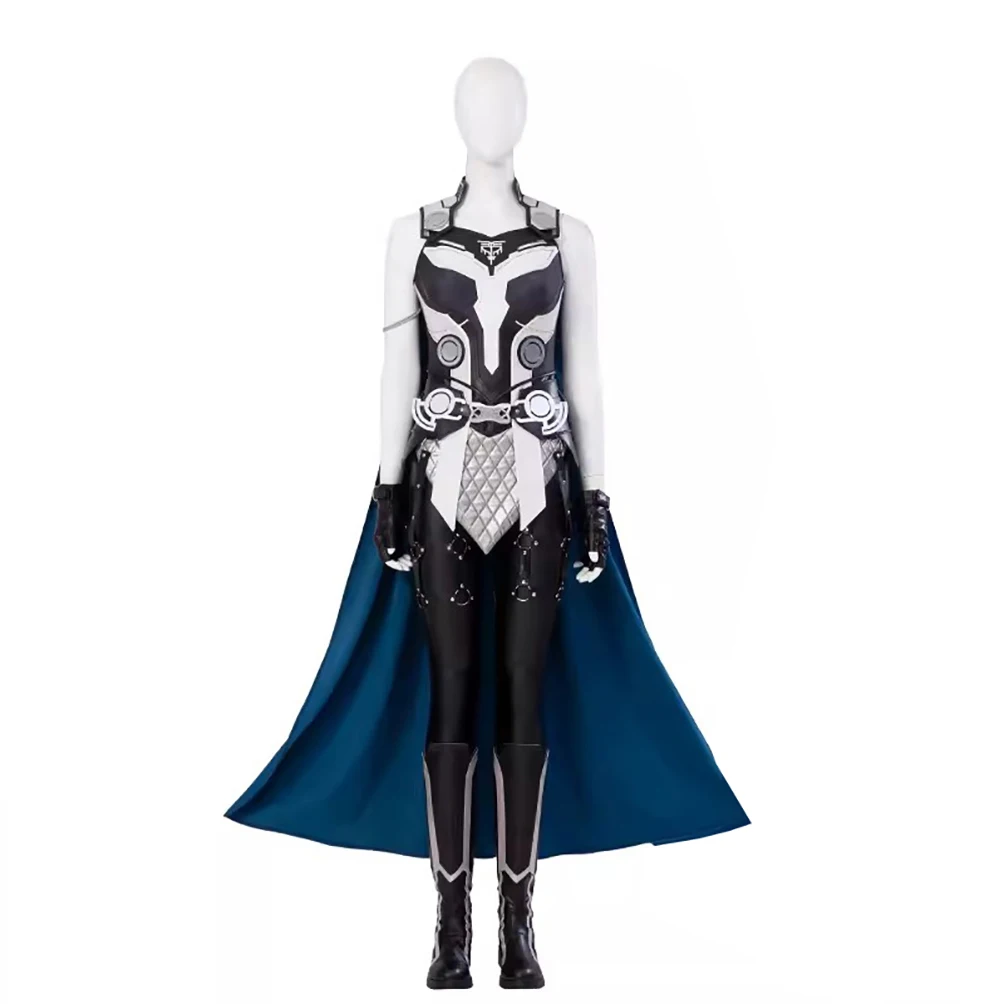 

Thor 4 Valkyrie Cosplay Costume Fancy Outfit with Cloak Female Full Set Halloween Super Hero