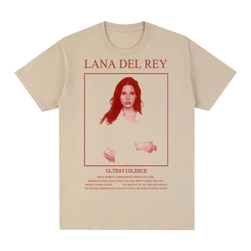 Lana Del Rey Vintage T-shirt Harajuku Casual Cotton Men T shirt New Tee Tshirt Womens Tops womens clothing woman tshirt tshirt flowers rose graphic tee tops goth t shirt women clothes harajuku shirts print aesthetic