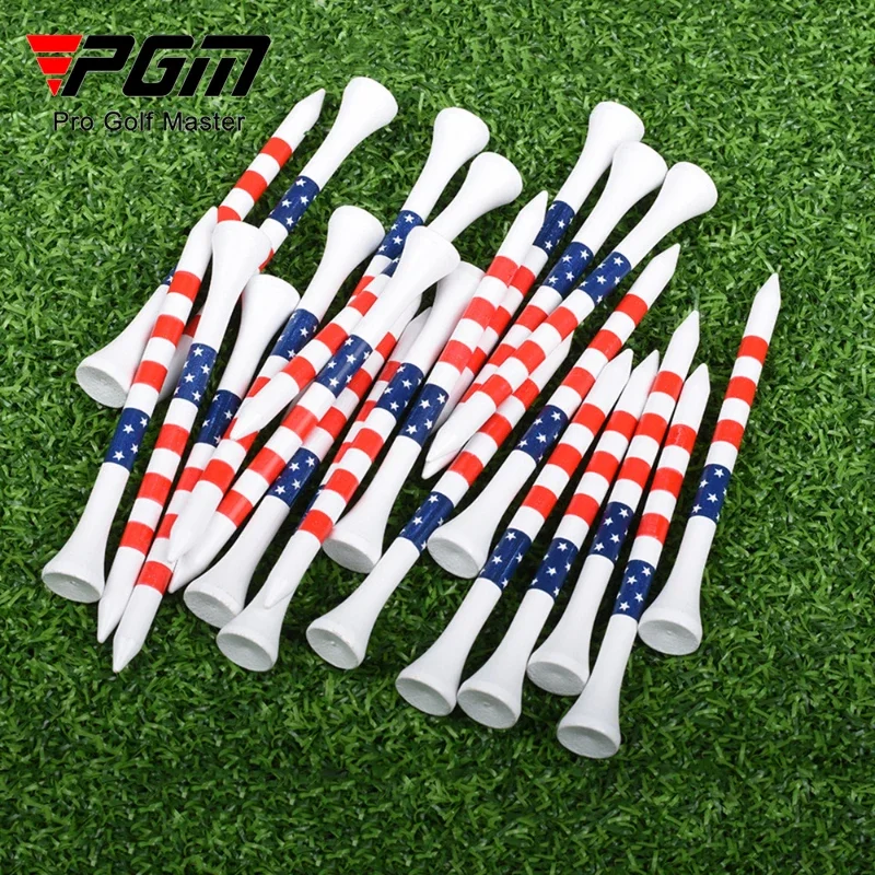 PGM Golf Tees 50pcs 83mm Bamboo Stripe Ball Seat JC025