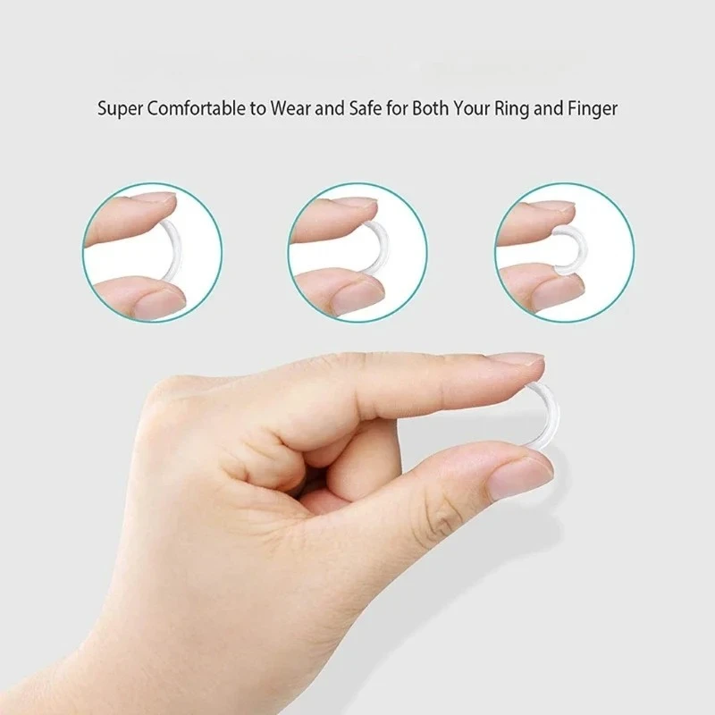8-Piece Set Soft Silicone Ring Size Adjuster
