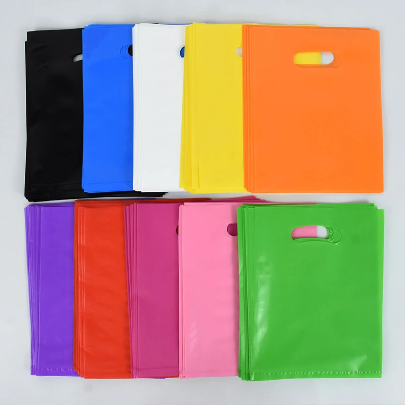 10/20 stücke Geschenk Taschen Griffe Plastiktüte Für Hochzeit Party Dekoration Süßigkeiten Cookie Lagerung Tasche Liefert Einkaufstasche Verpackung