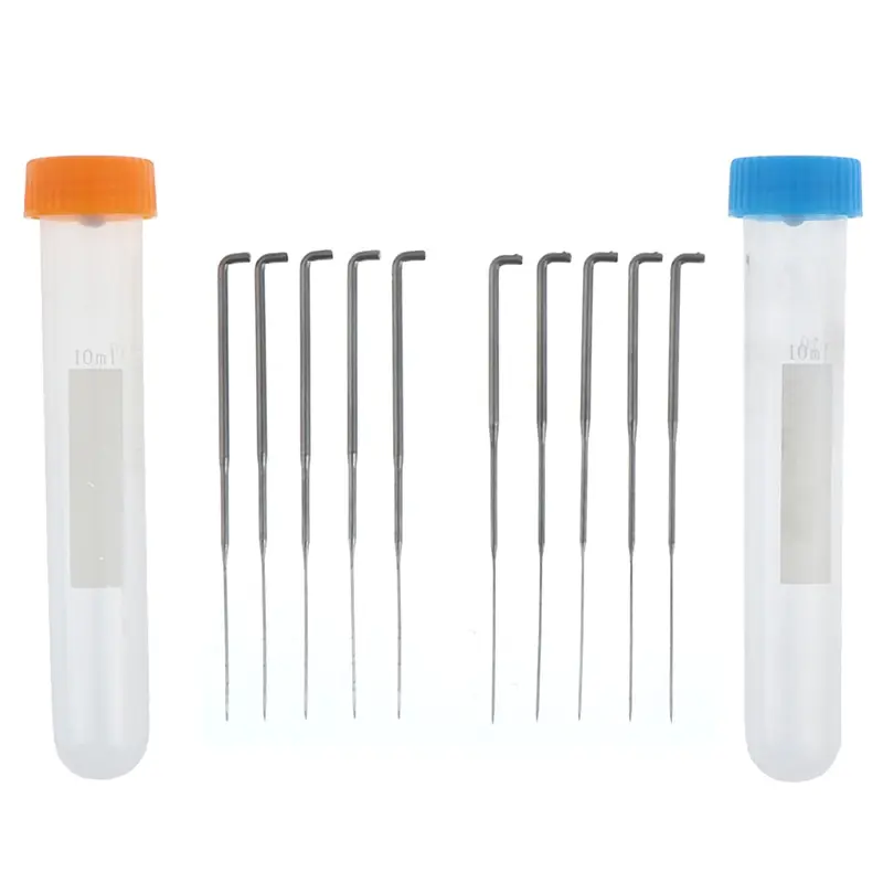 20pcs Thick Medium Fine Needle Practical Felting Needles Pin Tool Wooden Handle Sewing Kit Wool Pins Knitting Orange Blue Bottle