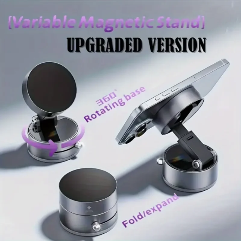 1 قطعة حامل هاتف 3 في 1: شفط قوي، قبضة مغناطيسية،...