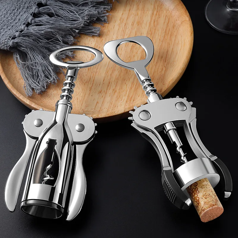 Wine Opener Stainless Steel Red   Wing Type Metal Sommeliers Corkscrew Bottle s Corkscrews  Cork Remover