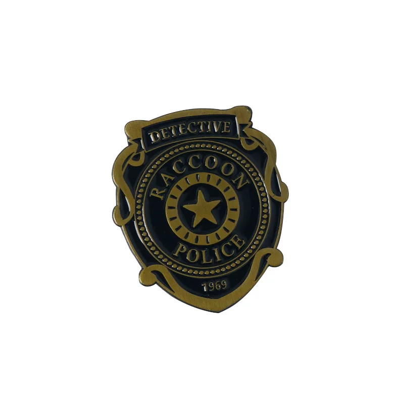 Raccoon Police Department Pins Residenti Evils Badge Spilla Cosplay Costume Collection Cartoon Abbigliamento Decor Gifts