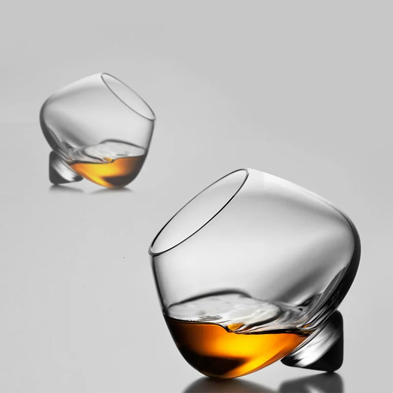 2 Pezzi Lotto Giroscopio Brandy Snifter Whisky Creativo Copita Nosing Wine Cup Ruotato Crystal Cognac Tumbler Whisky Liquore Glass