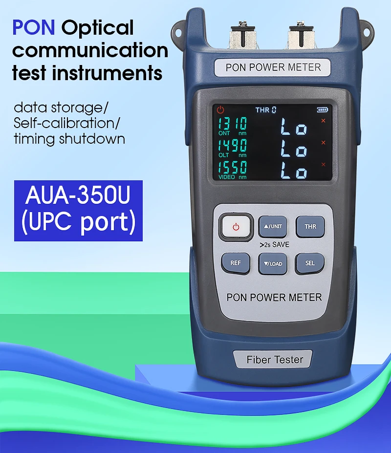 

AUA-350U(UPC Port)/350A(APC Port)(Optional) Optical Communication Test Instruments FTTX/ONT/OLT 1310/1490/1550nm PON Power Meter