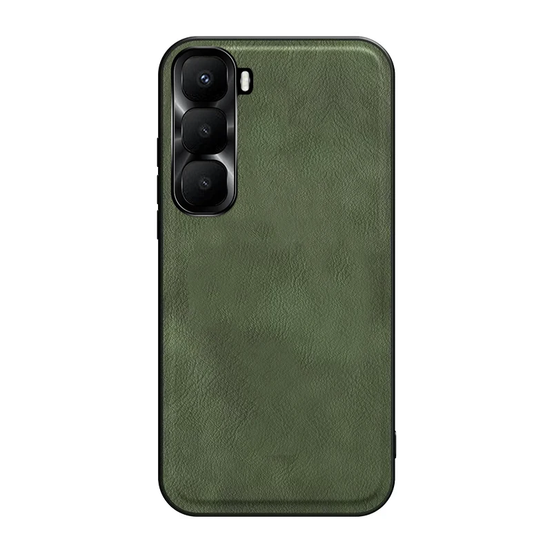 Magnetic Leather Shockproof Phone Case with Full Camera Protection and Textured Cortex Finish