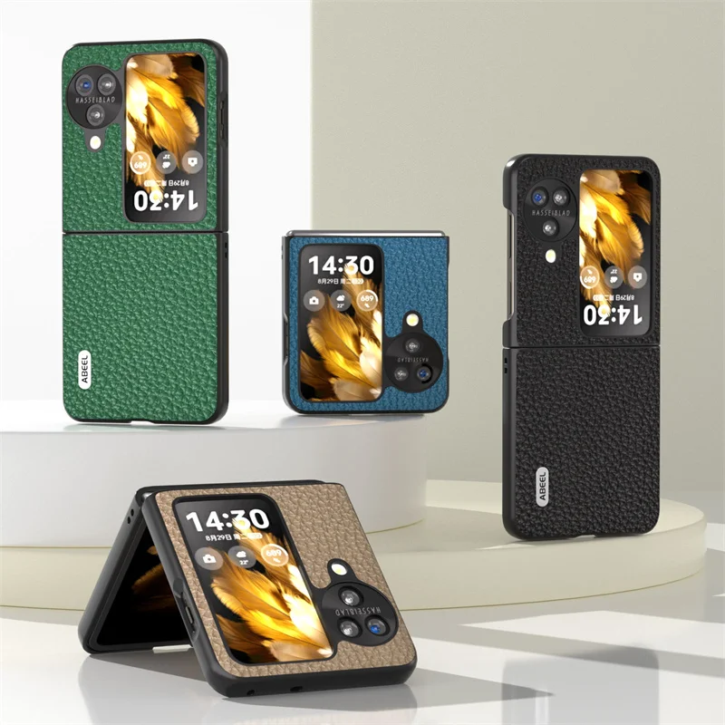 

Оригинальный кожаный чехол-книжка для OPPO Find N3 в стиле ретро