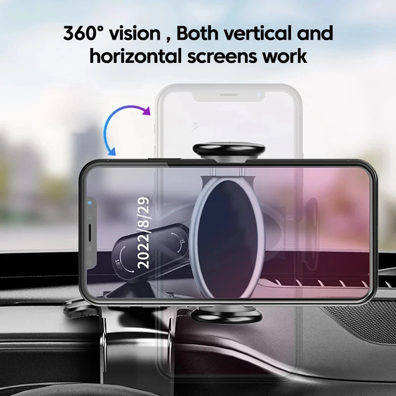 Car Mobile Phone Holder Multifunction Dash Board Clip Mount Support Car Rotatable Bracket With Number Plate GPS Cell Phone Stand