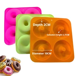Silicone Large Donut Baking Mold - High Temperature Resistant (Orange)