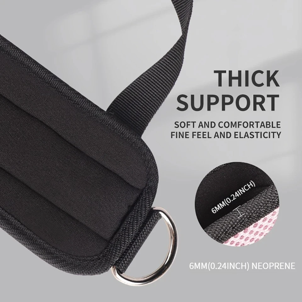 Fitness Ankle Straps 1Pcs Cable Machines Padded Ankle Cuffs Leg Exercise Workouts Fully Adjustable Breathable