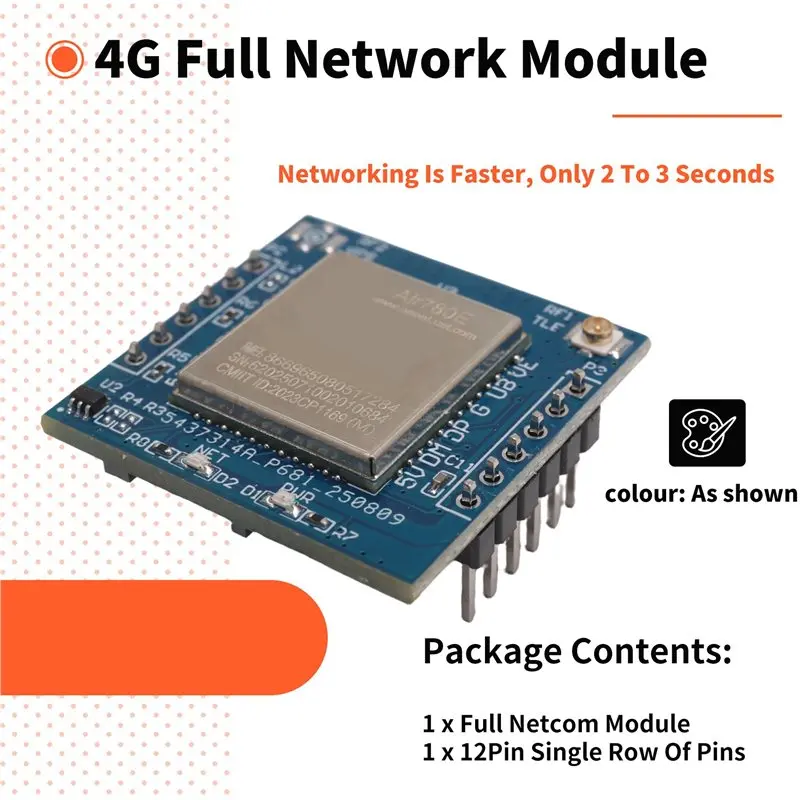 B27B 4G 모듈 Luat Air780e 풀 네트콤 모듈 미니 Iot 직렬 통신 데이터 전송 DTU 다기능 모듈