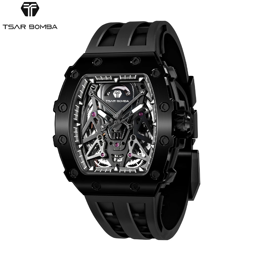 

TSAR BOMBA316L stainless steel bezel men's fashion watch fully automatic mechanical watch luxury sapphire crystal mirror luminou