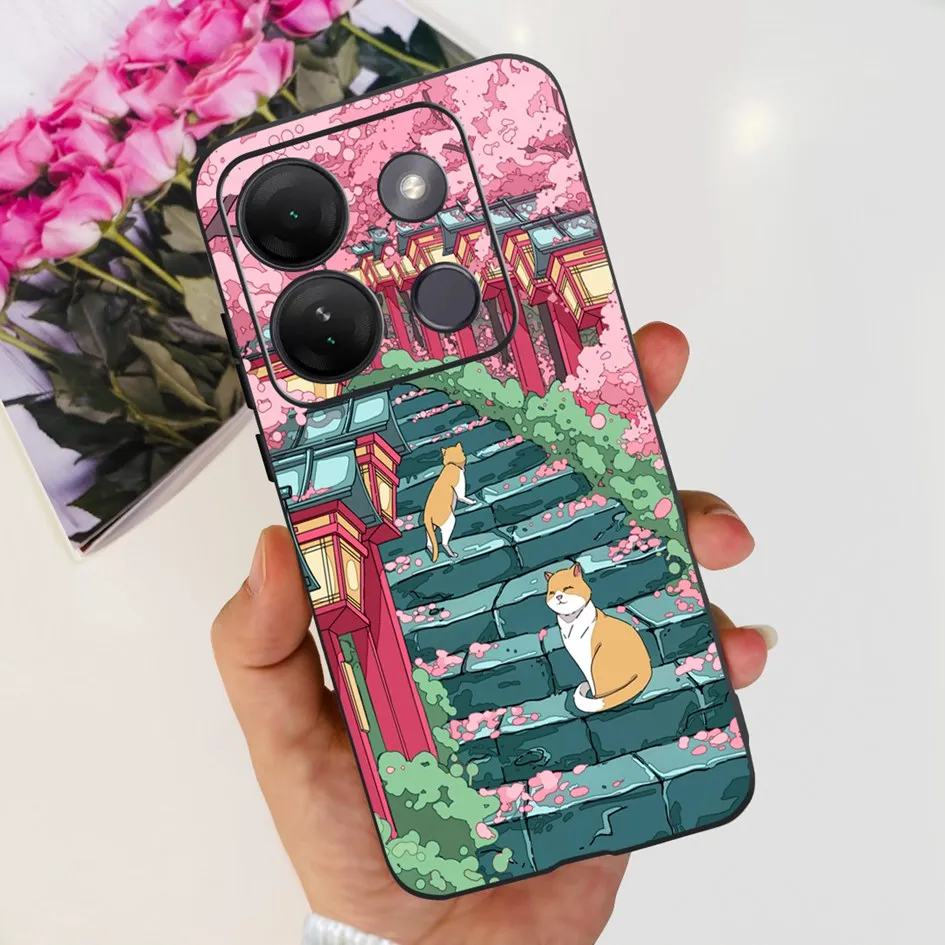 Stylish Patterned Soft Silicone Phone Back Cover