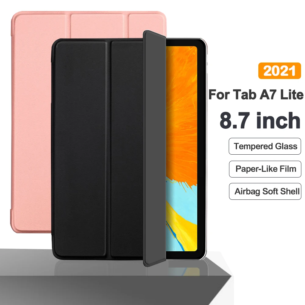Flip Tablet Case For Samsung Galaxy Tab A7 Lite 8.7'' 2021 T220 Funda PU Leather Smart Cover For SM-T220 SM-T225 Folio Capa