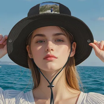 Customized One-Piece Personalized Picture Bucket Hat with Breathable Mesh, Supports Company Group Customization Logo, Customized 1