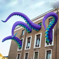 Giant Purple Inflatable Octopus Tentacle With Blower For Halloween Outdoor Events Commercial Performance Stage Roof Party Decor 1