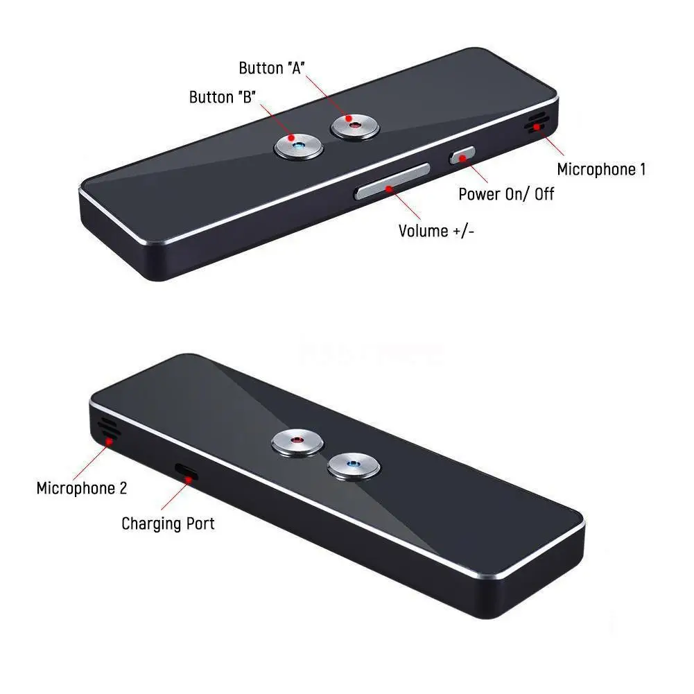 Smart Instant Real Time Voice 40 Languages Translator Portable Electronic Multi-Languages Translation Sound Transmission Device voice translator language translator