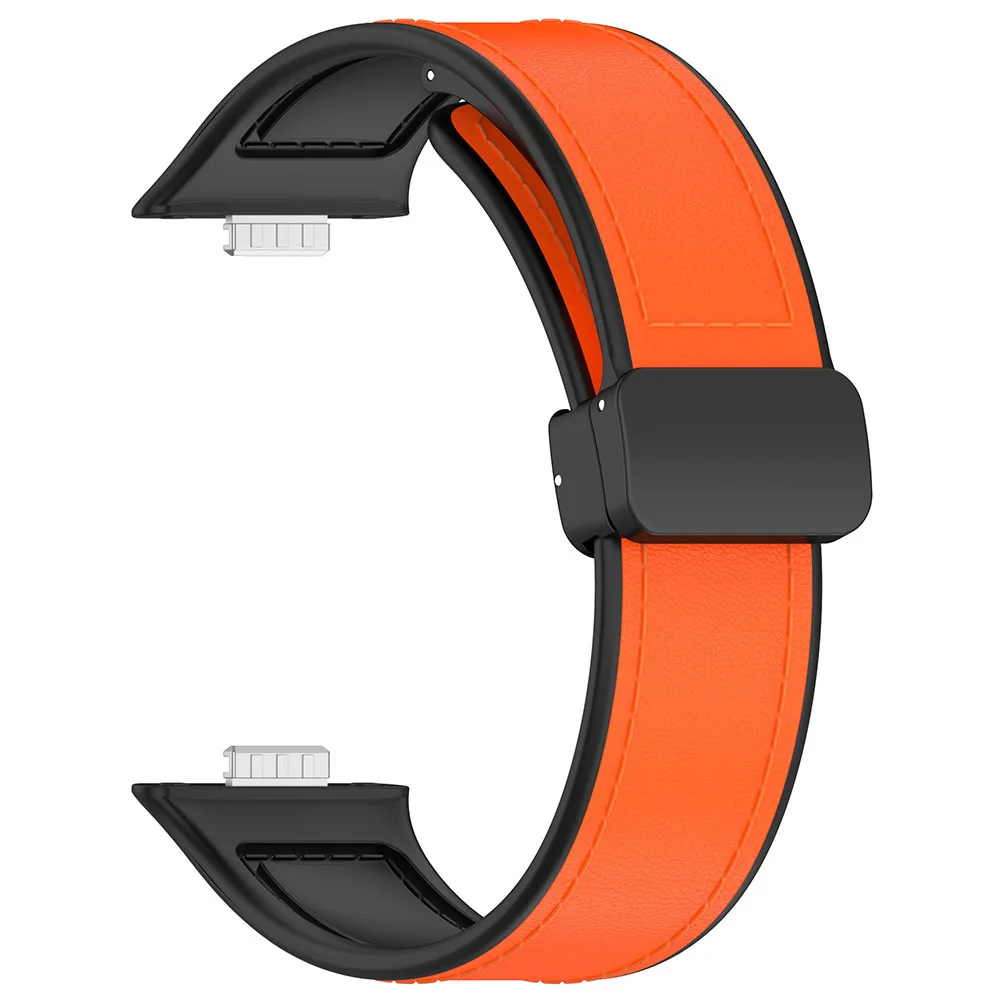 Premium Leather Magnetic Sport Strap for Smartwatches - Elegant Bracelet Accessory