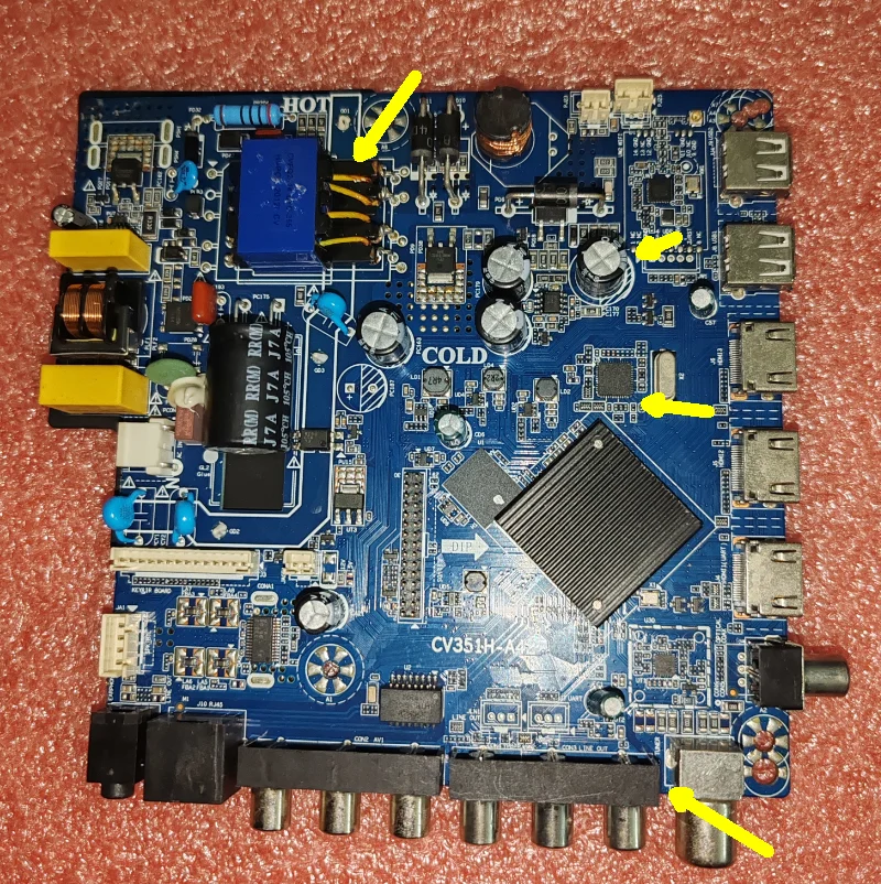 CV351H-A42 와이파이 네트워크 TV 마더보드, DDR 1G + EMMC, 8g 메모리, 5 가지 다른 사양