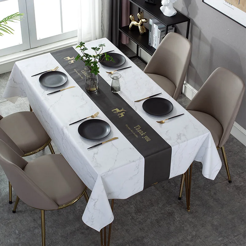 Modern Dark Series Printing Waterproof Table Tablecloth Wedding Decoration Rectangular Coffee Tables Cover Picnic Blanket 2